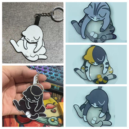 Igranje z jajci in obeskom za ključe z muckom - spiiyle