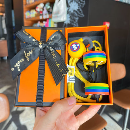 Kreativni mini obesek za ključe z utežmi – barvit silikonski in kovinski dizajn | Popolno darilo za ljubitelje fitnesa!