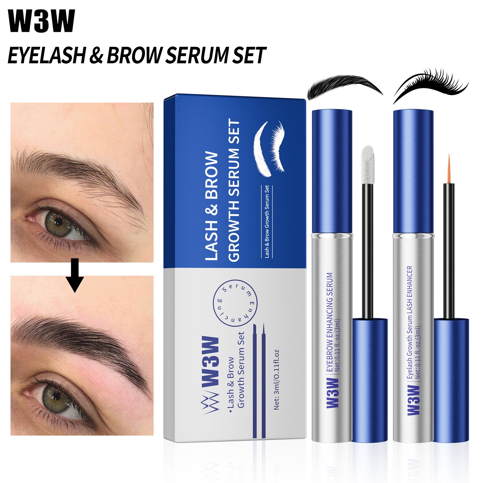 Eyelash and eyebrow lengthening care solution - spiiyle
