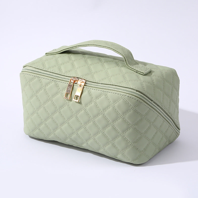 ✨ Ženska potovalna kozmetična torbica – vodoodporna organizatorka za ličila iz umetnega usnja z odprtino za 180° in veliko prostornino