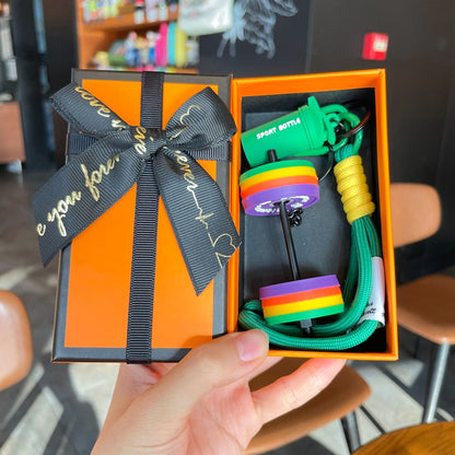 Kreativni mini obesek za ključe z utežmi – barvit silikonski in kovinski dizajn | Popolno darilo za ljubitelje fitnesa!