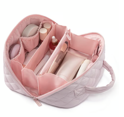 ✨ Ženska potovalna kozmetična torbica – vodoodporna organizatorka za ličila iz umetnega usnja z odprtino za 180° in veliko prostornino