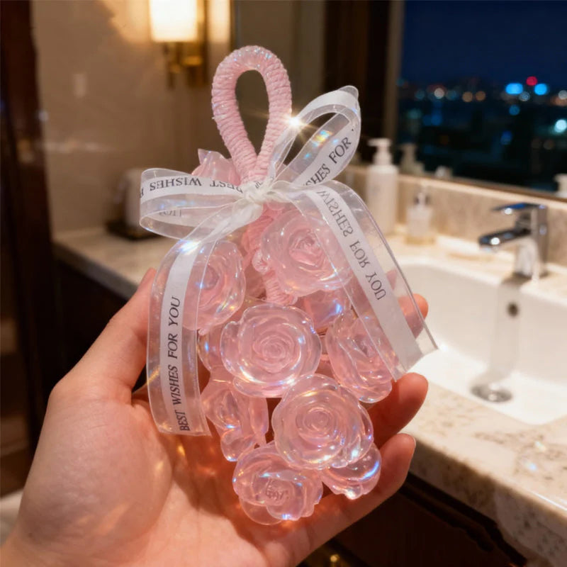 Ročno izdelan šopek kristalnega mila z vrtnicami