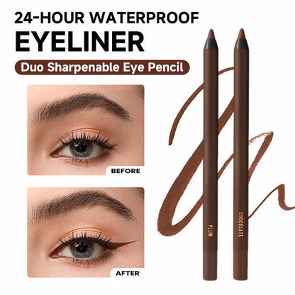 （🔥 Kupite 1  dobite 1 gratis🔥）24-urni vodoodporni eyeliner Duo svinčnik za oči, ki ga je mogoče ošiliti