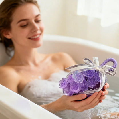 Ročno izdelan šopek kristalnega mila z vrtnicami