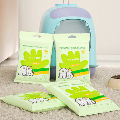 (🔥 Kupite 1 in dobite 1 gratis🔥)Robčki za enkratno uporabo za čiščenje hišnih ljubljenčkov | Brez izpiranja, dezodorirajoči in nežni petprstni dizajn