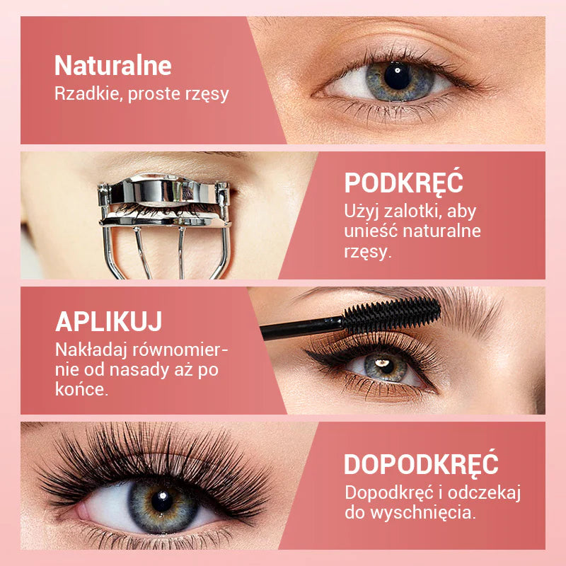 ✨Kup 1 i otrzymaj 1 za darmo✨Wodoodporna Mascara 4D z Jedwabnymi Włóknami - spiiyle