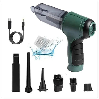 Brezžični avtomobilski sesalnik in zračna črpalka 2 v 1 – močno sesanje, nizek hrup, polnilna, večnamenska zasnova