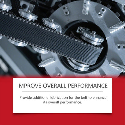 Mazivo za jermen in sprej za zmanjšanje hrupa – podaljšajte življenjsko dobo jermena, odpravite škripanje in zaščitite motor