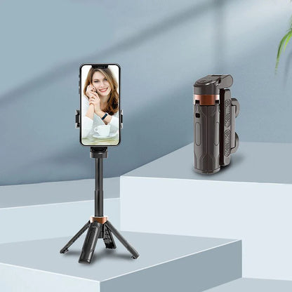 ?⏳Žepna zložljiva Bluetooth selfie palica z vgrajenim stojalom? - spiiyle