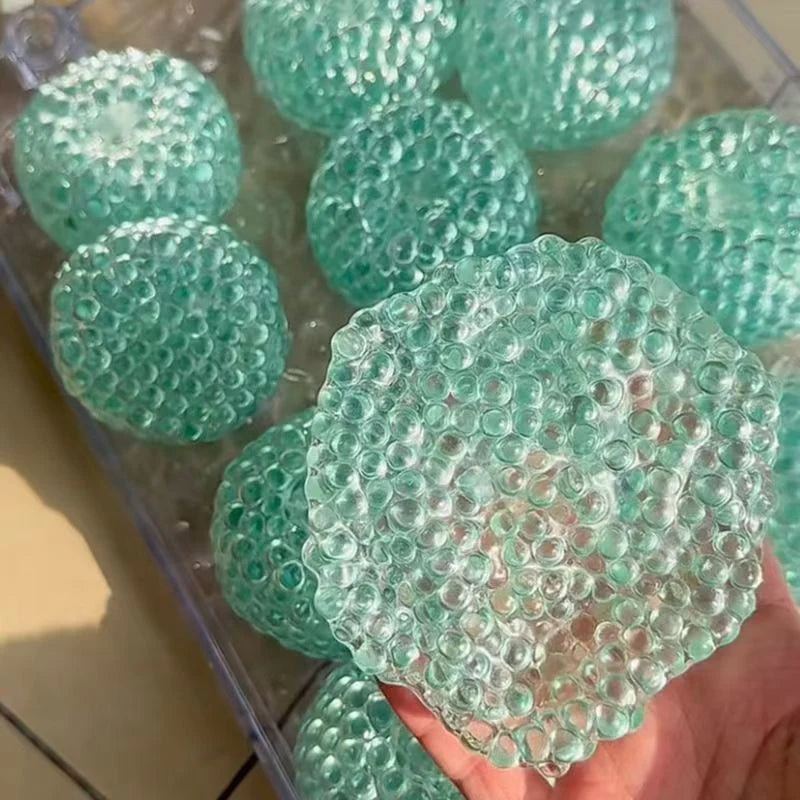 Ročno izdelane kroglice za lajšanje stresa iz zelenega stekla