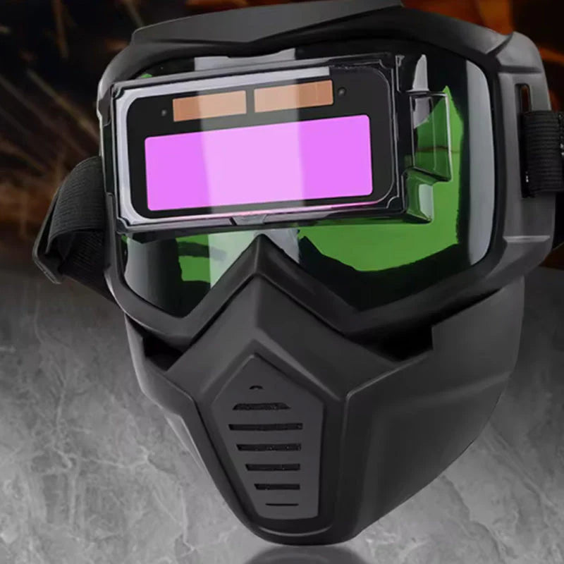 Samodejno zatemnitvena varilska čelada za zaščito oči