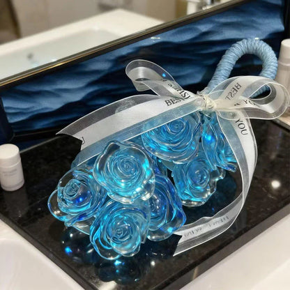 Ročno izdelan šopek kristalnega mila z vrtnicami