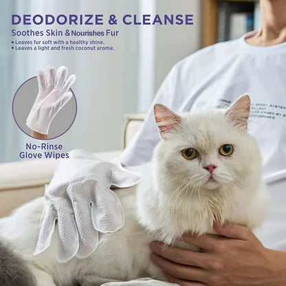 (🔥 Kupite 1 in dobite 1 gratis🔥)Robčki za enkratno uporabo za čiščenje hišnih ljubljenčkov | Brez izpiranja, dezodorirajoči in nežni petprstni dizajn