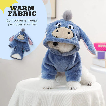 Čudovita jopa s kapuco in živalskim motivom