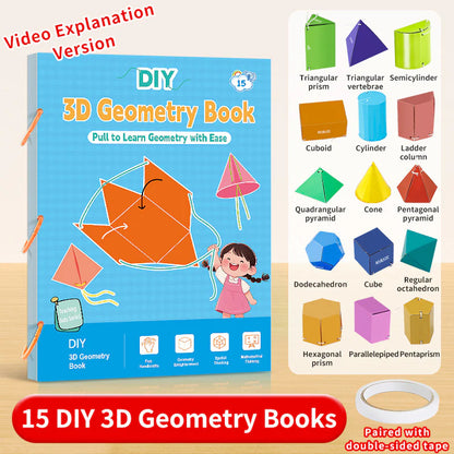 Učna knjiga za 3D geometrijo z vlečenjem vrvice