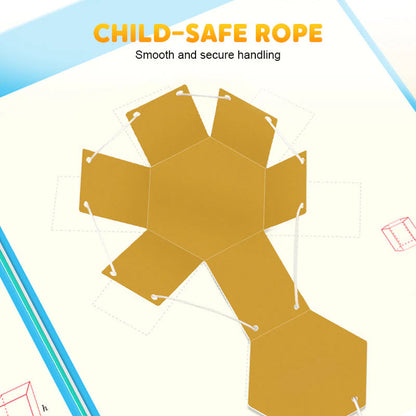 Učna knjiga za 3D geometrijo z vlečenjem vrvice