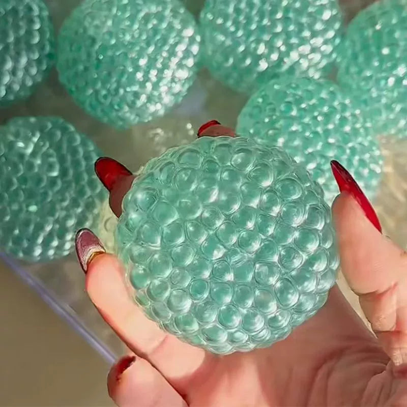 Ročno izdelane kroglice za lajšanje stresa iz zelenega stekla