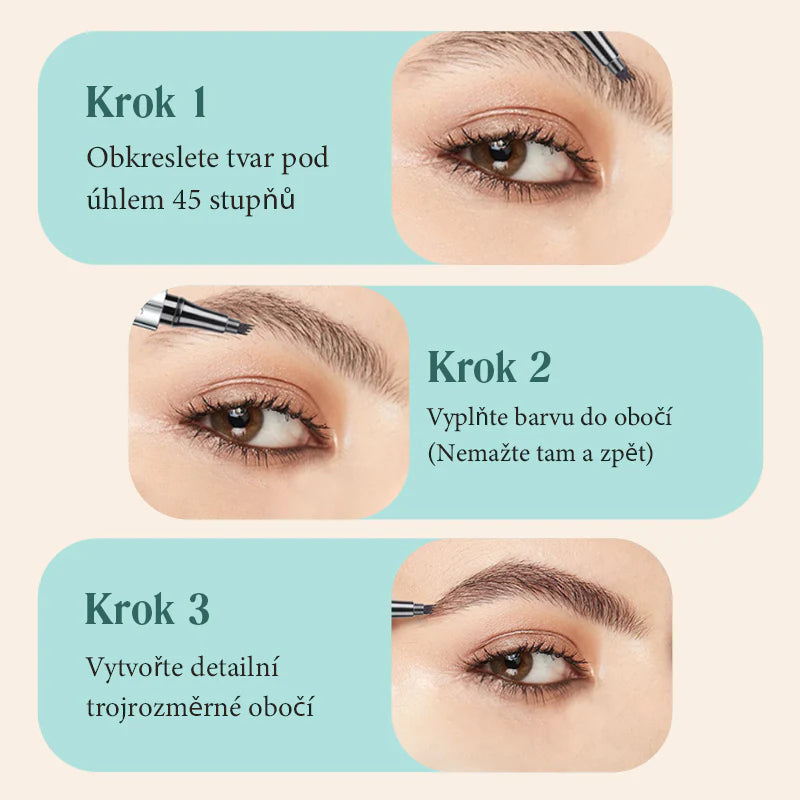 Večnamenski svinčnik za obrvi s 4 konicami (2 kosa) - spiiyle