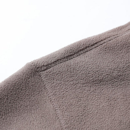 Moška dvostranska topla jakna s kapuco iz umetnega flisa