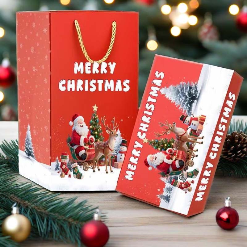 Unikátna skladacia vyskakovacia vianočná darčeková krabička - spiiyle