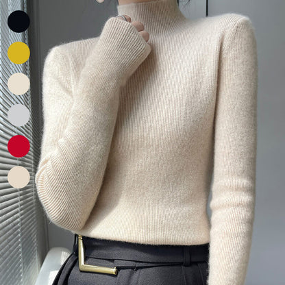 Pleten pulover do polovice s podlogo