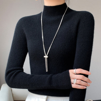 Pleten pulover do polovice s podlogo